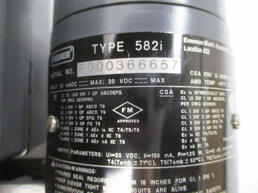 FISHER CONTROLS 3582-288-19776 3582/3582I 30VDC NSMP