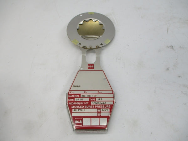 BS&B SAFETY SYSTEMS JRS 300440 46PSI 320'F 1.5" NSMP
