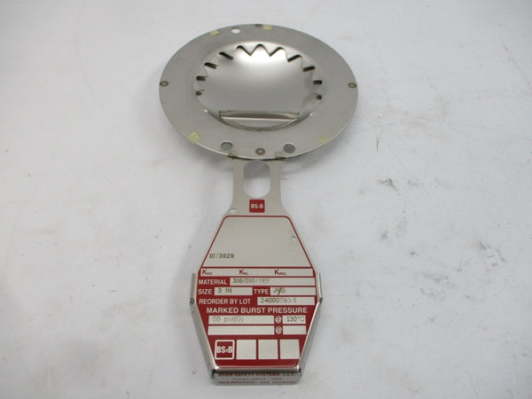 BS&B SAFETY SYSTEMS JRS 1073929 50PSI 130'C 3' NSMP