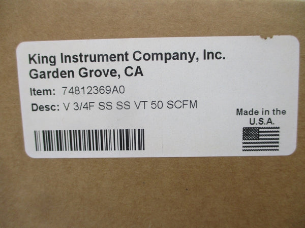 KING INSTRUMENT 74812369A0 250PSI 200'F NSMP