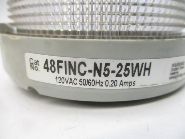 EDWARDS SIGNALING 48FINC-N5-25WH 120VAC 0.20A NSMP