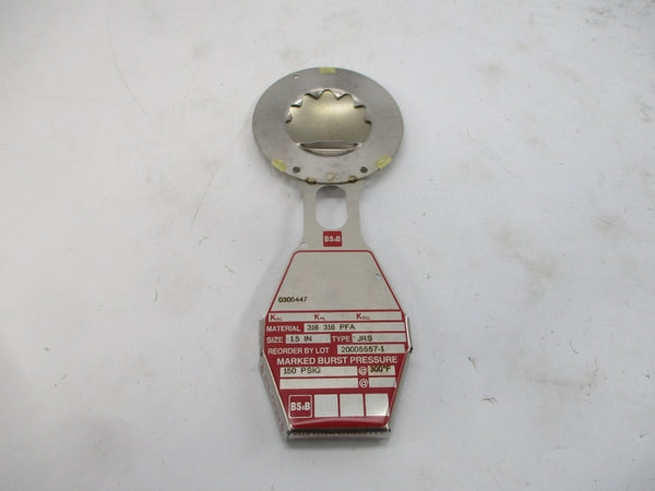 BS&B SAFETY SYSTEMS JRS 0300447 150PSI 300'F 1.5" NSMP