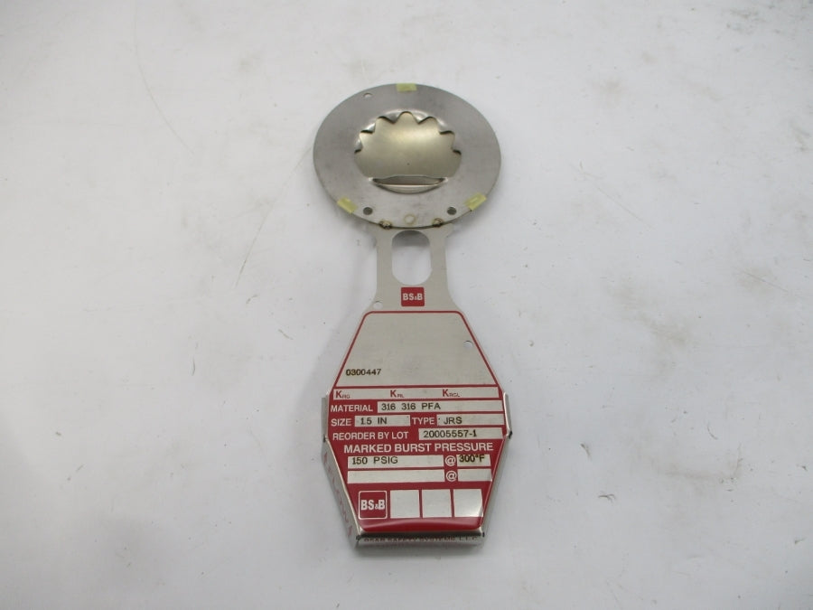 BS&B SAFETY SYSTEMS JRS 0300447 150PSI 300'F 1.5" NSMP