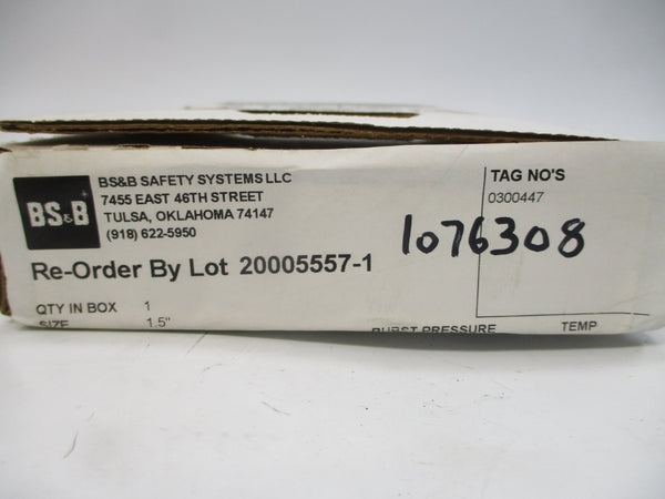 BS&B SAFETY SYSTEMS JRS 0300447 150PSI 300'F 1.5" NSMP