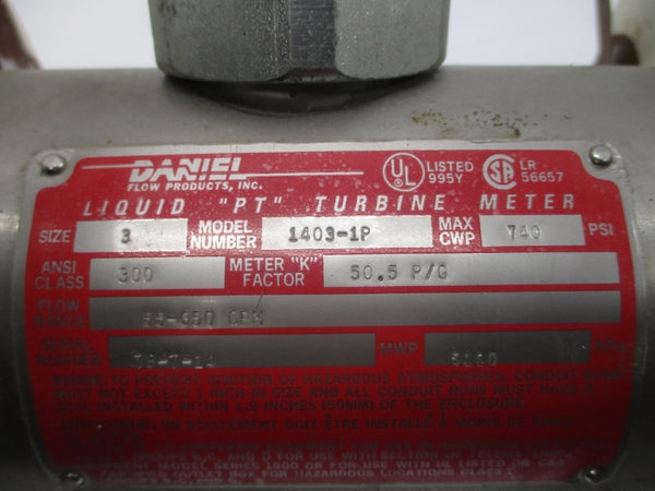 DANIEL FLOW PRODUCTS 1403-1P 740PSI 3" NSNP