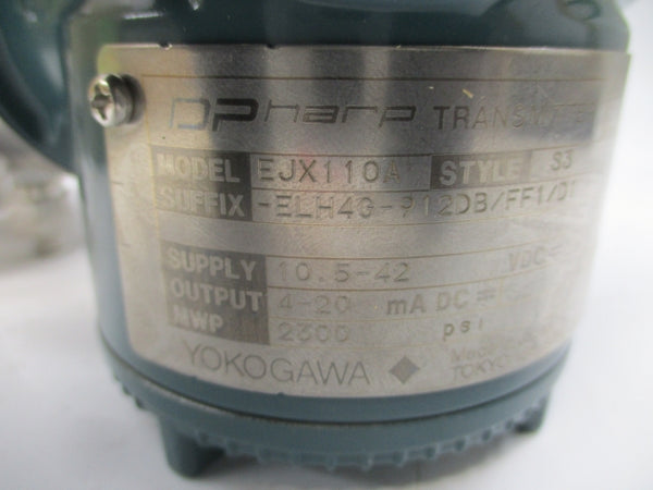 YOKOGAWA EJX110A-ELH4G-912DB/FF1/D1 10.5-42VDC 2300PSI NSMP
