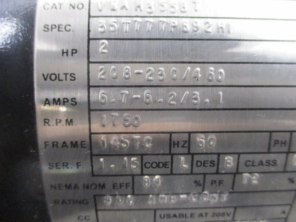 BALDOR VWAM3558T 35T777P692H1 208-230/460V 6.7-6.2/3.1A NSNP