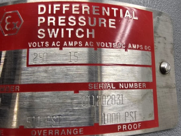 SOR 101B3-K45-N4-C1A-CL 250VAC 15A 10-75PSI NSNP