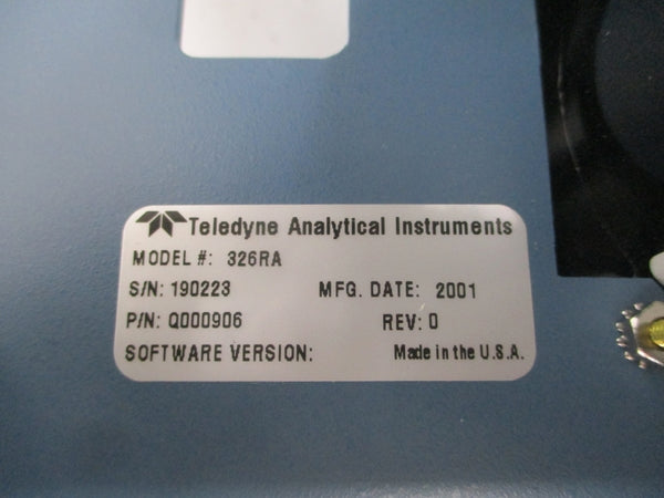 TELEDYNE ANALYTICAL INSTRUMENTS 326RA Q000906 REV. 0 NSNP