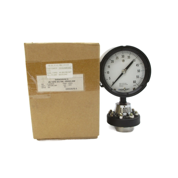 ASHCROFT 45-1279-SS-04L-XE6SG-60# 0-60PSI 4-1/2" NSMP