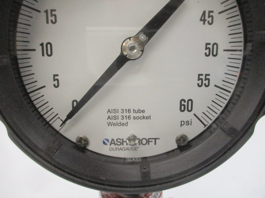 ASHCROFT 45-1279-SS-04L-XE6SG-60# 0-60PSI 4-1/2" NSMP