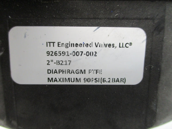 ITT B217 926591-007-002 90PSI 2" NSNP