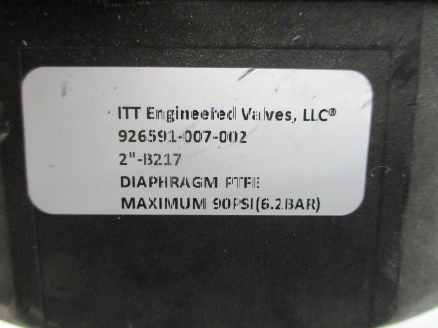 ITT B217 926591-007-002 90PSI 2" NSNP