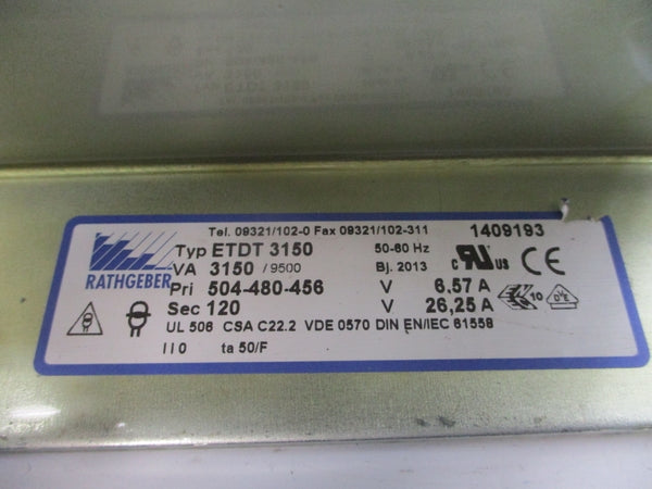 RATHGEBER ETDT3150 504-480-456V 6.57/26.25A NSNP