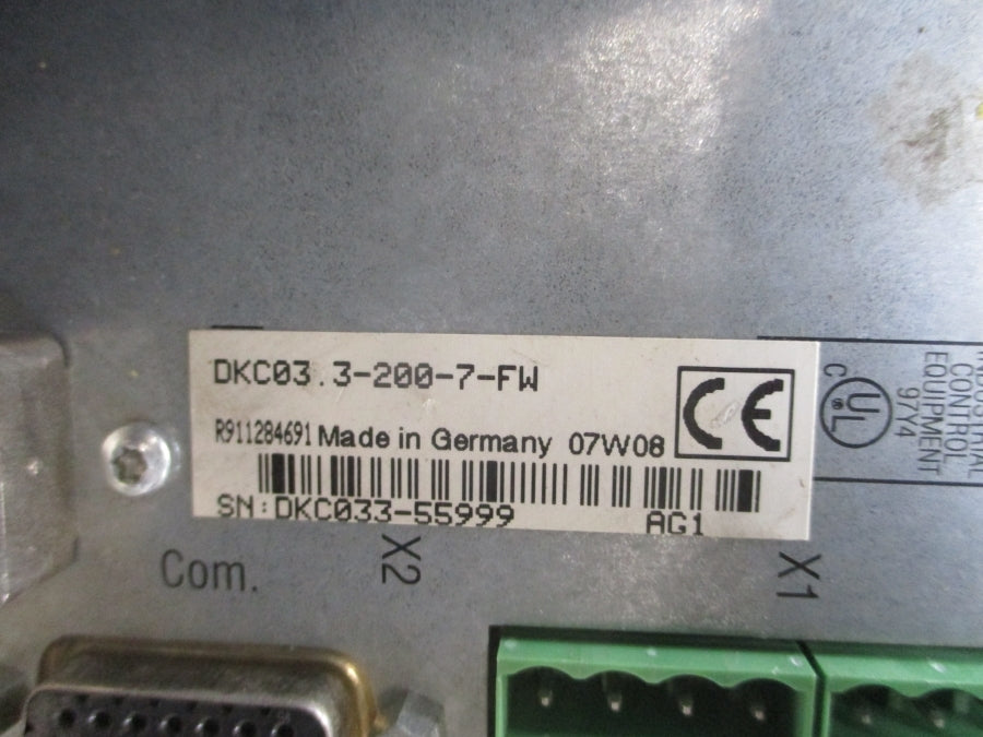 REXROTH DKCXX.3-200-7 R911284691 200-480VAC 24-38A UNMP