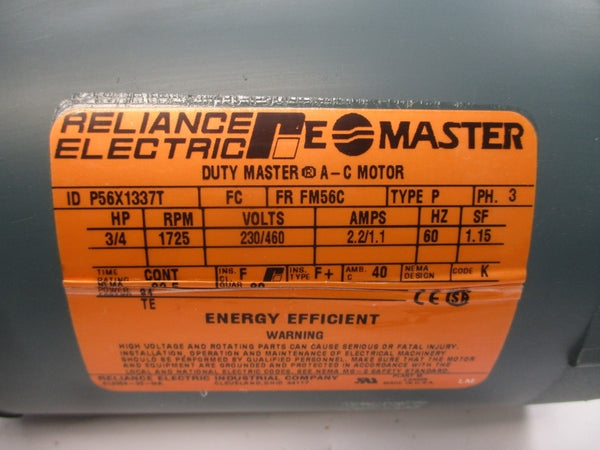 RELIANCE ELECTRIC P56X1337T 230/460V 2.2/1.1A NSNP