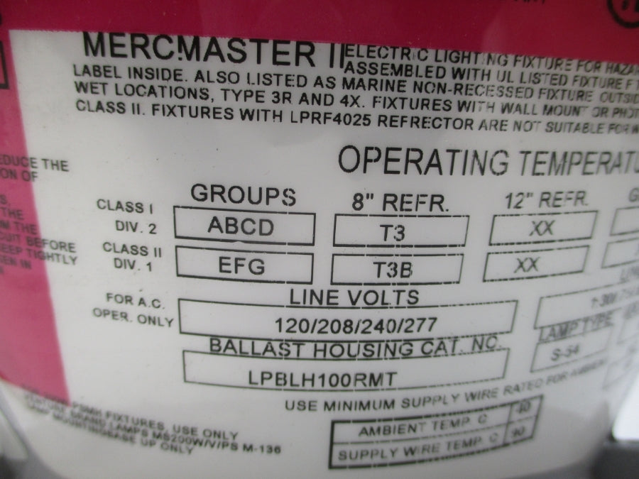 APPLETON LPBLH100RMT 277V 1.30A NSMP