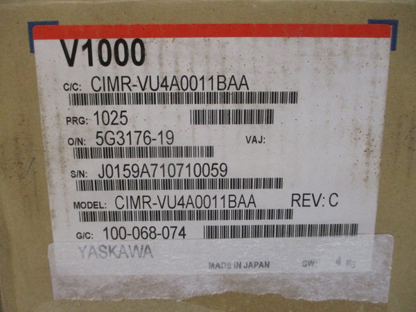 YASKAWA CIMR-VU4A0011BAA 380-480VAC 14.0/10.4A REV. C NSMP