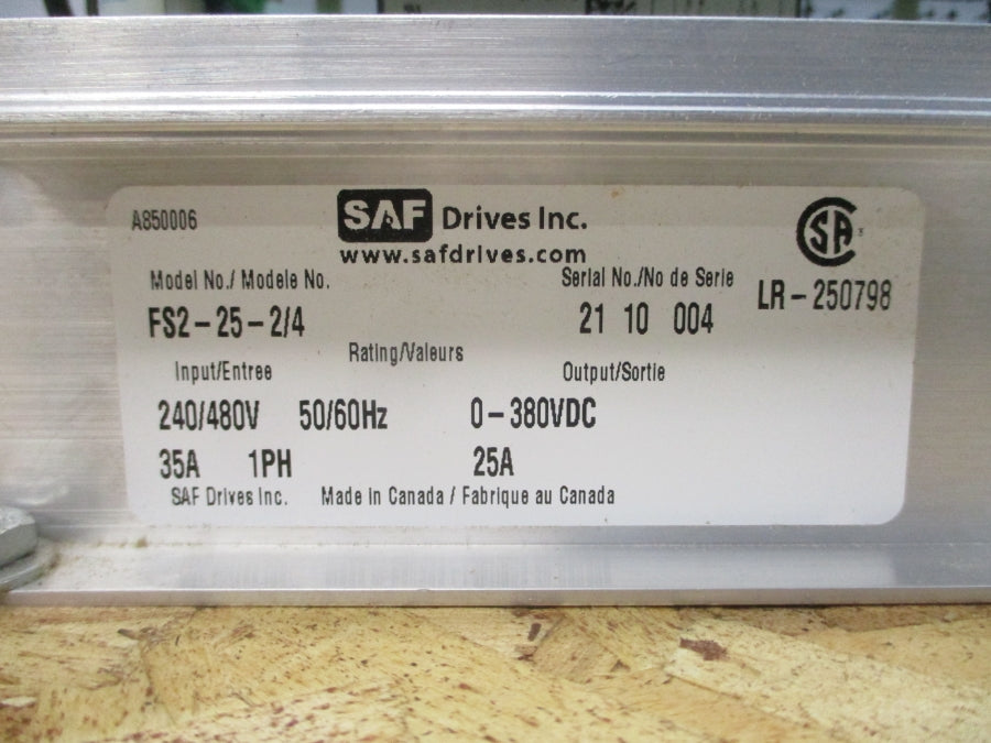 SAF DRIVES FS2-25-2/4 240/480V 35A NSMP