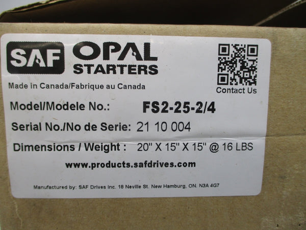 SAF DRIVES FS2-25-2/4 240/480V 35A NSMP