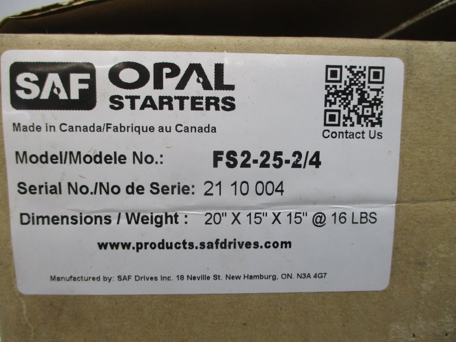 SAF DRIVES FS2-25-2/4 240/480V 35A NSMP