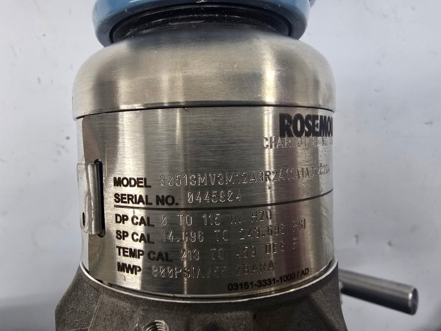 ROSEMOUNT 3051SMV3M12A3R2A11A1AC12C2Q4 800PSI NSNP