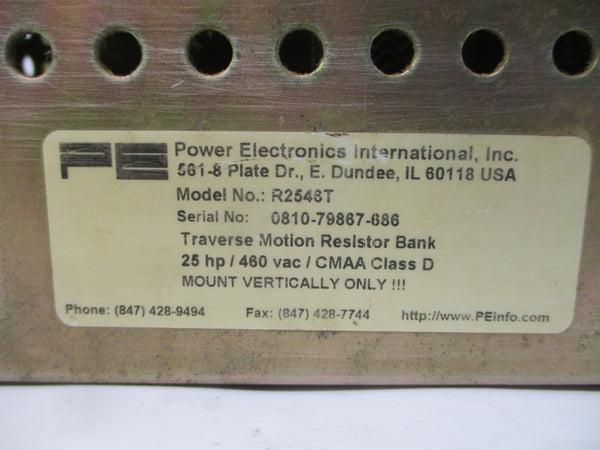 POWER ELECTRONICS INTERNATIONAL R2546T 460VAC UNMP