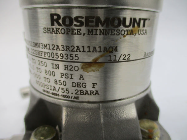 ROSEMOUNT 3051SMV3M12A3R2A11A1AQ4 800PSI UNMP