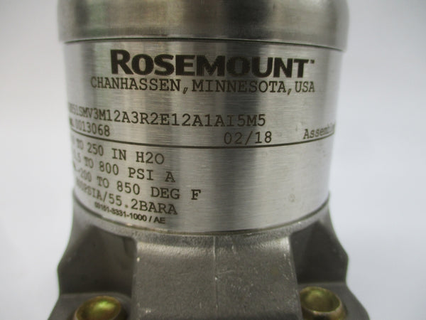 ROSEMOUNT 3051SMV3M12A3R2E12A1AI5M5 800PSI NSNP