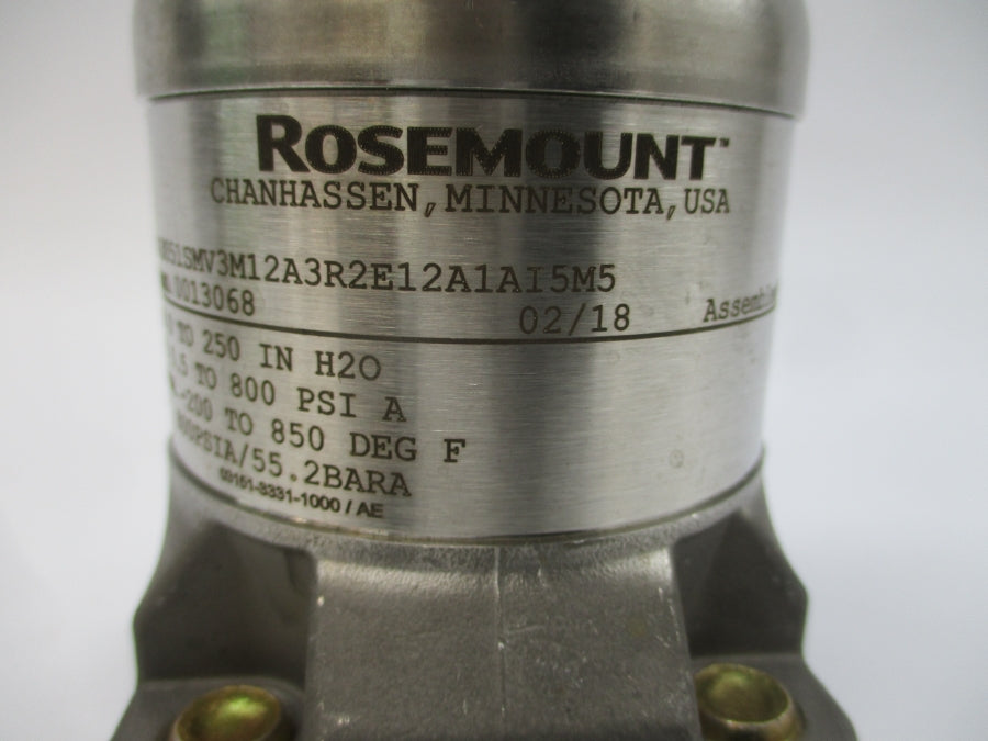 ROSEMOUNT 3051SMV3M12A3R2E12A1AI5M5 800PSI NSNP