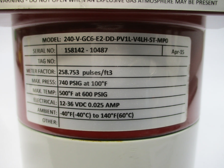 SIERRA INSTRUMENTS 240-V-GC6-E2-DD-PV1L-V4LH-ST-MP0 12-36VDC 0.025A 740PSI NSNP