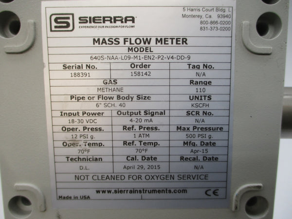 SIERRA 640S-NAA-L09-M1-EN2-P2-V4-DD-9 18-30VDC 12/500PSI NSNP