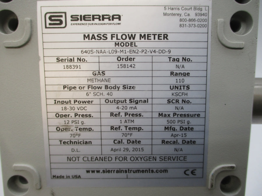 SIERRA 640S-NAA-L09-M1-EN2-P2-V4-DD-9 18-30VDC 12/500PSI NSNP