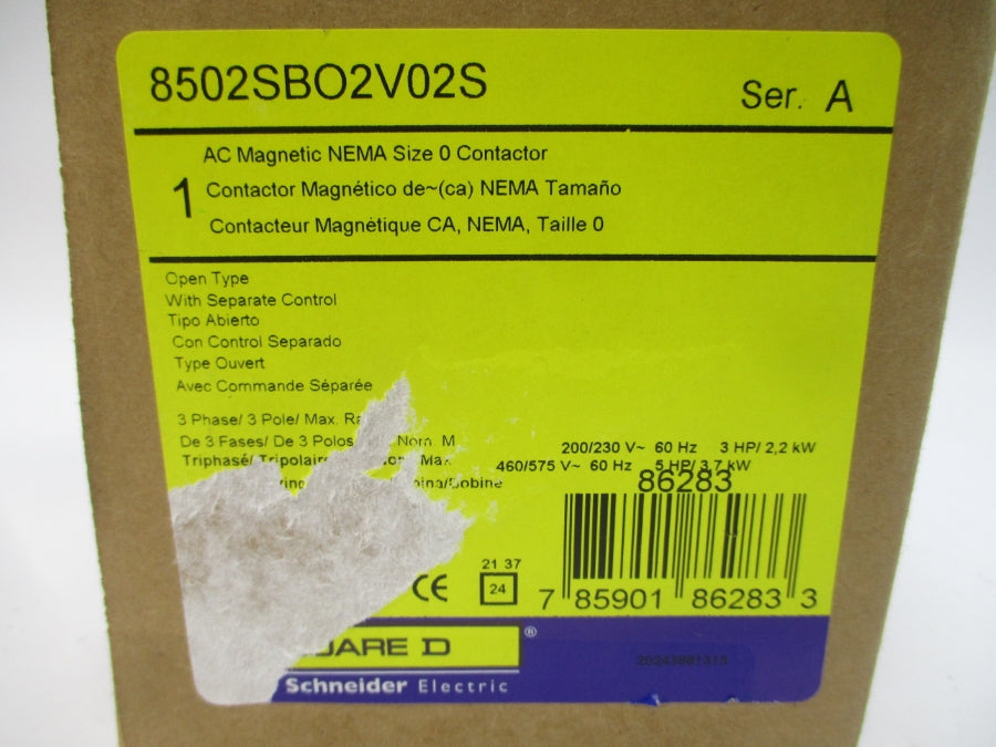 SQUARE D 8502SBO2V02S SER. A 110/120V NSMP