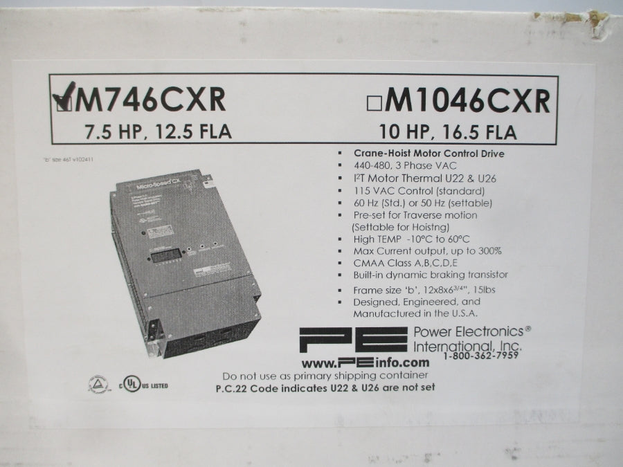 POWER ELECTRONICS M746CXR 460VAC 12.5A NSMP