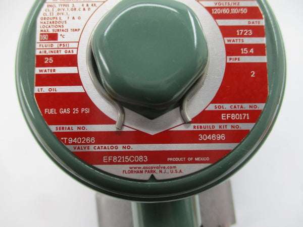 ASCO EF8215C083 110/120V 25PSI 2" NSNP