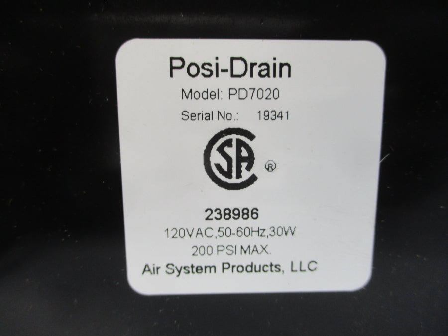 AIR SYSTEM PRODUCTS PD7020 120VAC 200PSI 1/4" NSMP