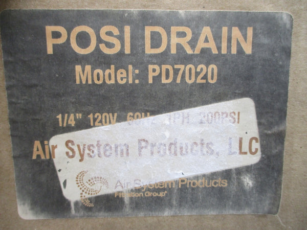 AIR SYSTEM PRODUCTS PD7020 120VAC 200PSI 1/4" NSMP