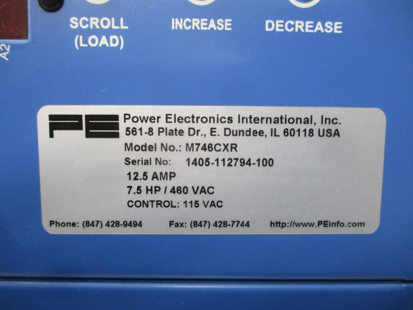 POWER ELECTRONICS M746CXR 460VAC 12.5A UNMP