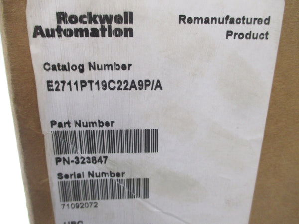 ALLEN BRADLEY 2711P-T19C22A9P SER. A 100-240VAC 0.73-0.35A REMAN