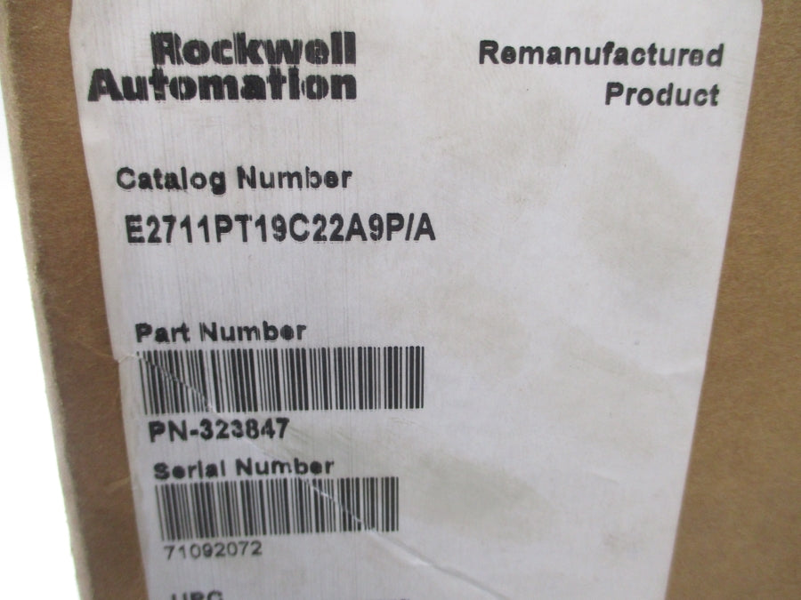 ALLEN BRADLEY 2711P-T19C22A9P SER. A 100-240VAC 0.73-0.35A REMAN