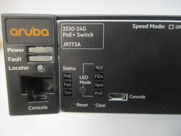 ARUBA J9773A HPE2530-24G-P0E+SWITCH 100-127/200-240V 3.2/1.6A NSMP