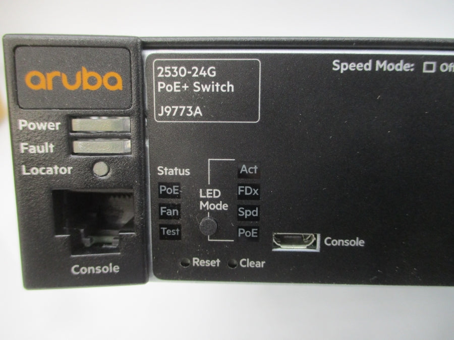 ARUBA J9773A HPE2530-24G-P0E+SWITCH 100-127/200-240V 3.2/1.6A NSMP