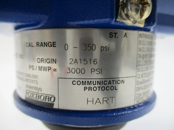 FOXBORO IGP10-T22E1F 12.5-42VDC 3000PSI NSNP