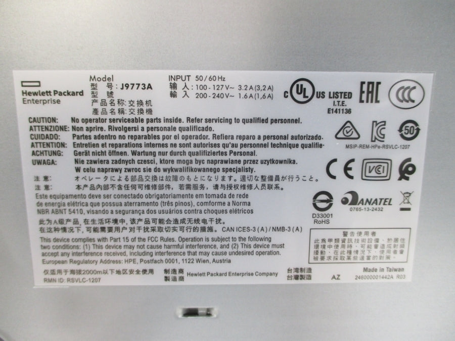 ARUBA J9773A 2530-24G 100-127/200-240V 1.3/3.2A NSNP