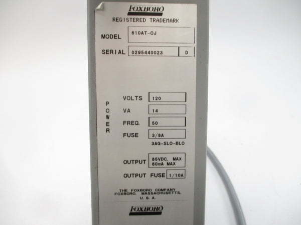 FOXBORO 610AT-OJ M/610A 120V 3/8A UNMP