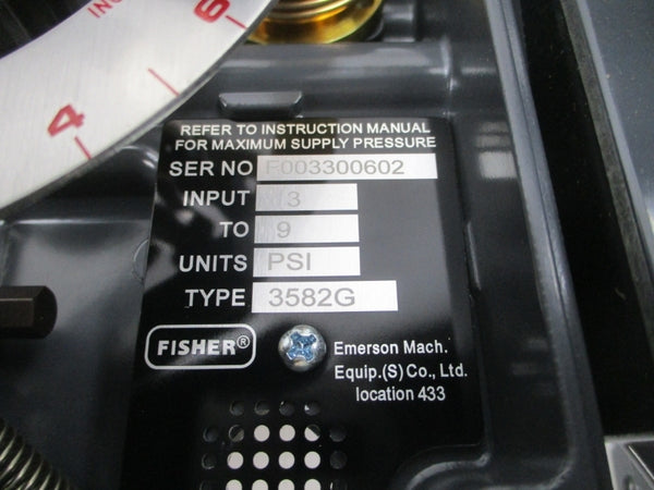 FISHER 3582G 3-9PSI NSNP