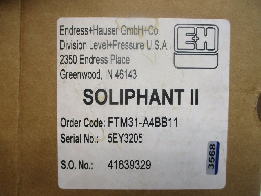 ENDRESS+HAUSER FTM31-A4BB11 48" NSMP