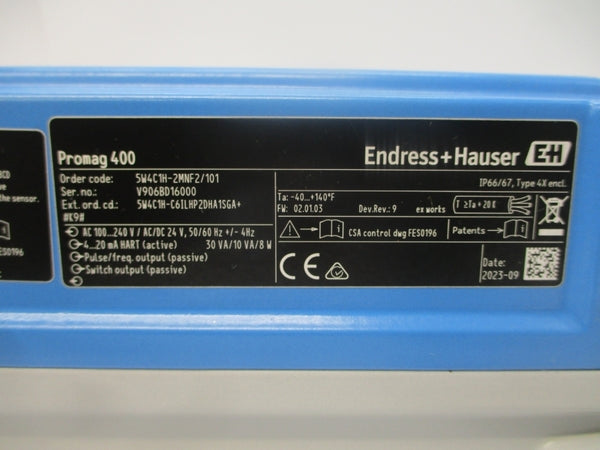 ENDRESS+HAUSER 5W4C1H-2MNF2/101 100-240VAC REV. 9 (CONTROLLER) NSNP