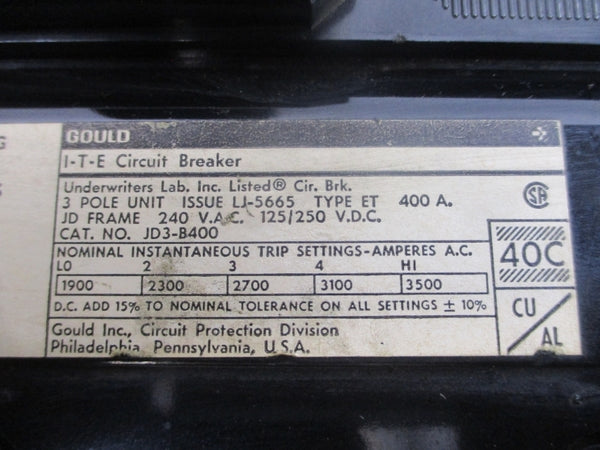 GOULD JD3-B400 240VAC 400A NSNP